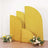 Set of 4 Gold Chiara Backdrop Stand Covers Shimmer Tinsel Finish, Fitted Covers For Half Moon