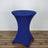 Royal Blue Highboy Spandex Cocktail Table Cover, Fitted Stretch Tablecloth for 24"-32" Dia Tables