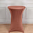 Terracotta (Rust) Spandex Cocktail Table Cover, Fitted Stretch Tablecloth for 24"-32" Dia Tables