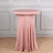 Dusty Rose Round Spandex Table Cover With Wavy Drapes