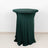 Hunter Emerald Green Round Heavy Duty Spandex Cocktail Table Cover With Natural Wavy Drapes