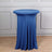 Royal Blue Spandex Cocktail Table Cover With Wavy Drapes