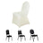 Ivory Spandex Stretch Fitted Banquet Slip On Chair Cover - 160 GSM