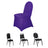 Purple Spandex Stretch Fitted Banquet Slip On Chair Cover 160 GSM
