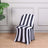 Black and White 2inch Striped Spandex Stretch Fitted Folding Chair Cover