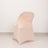 Blush Spandex Folding Slip On Chair Covers with Silver Rhinestone Buckled Sash Band