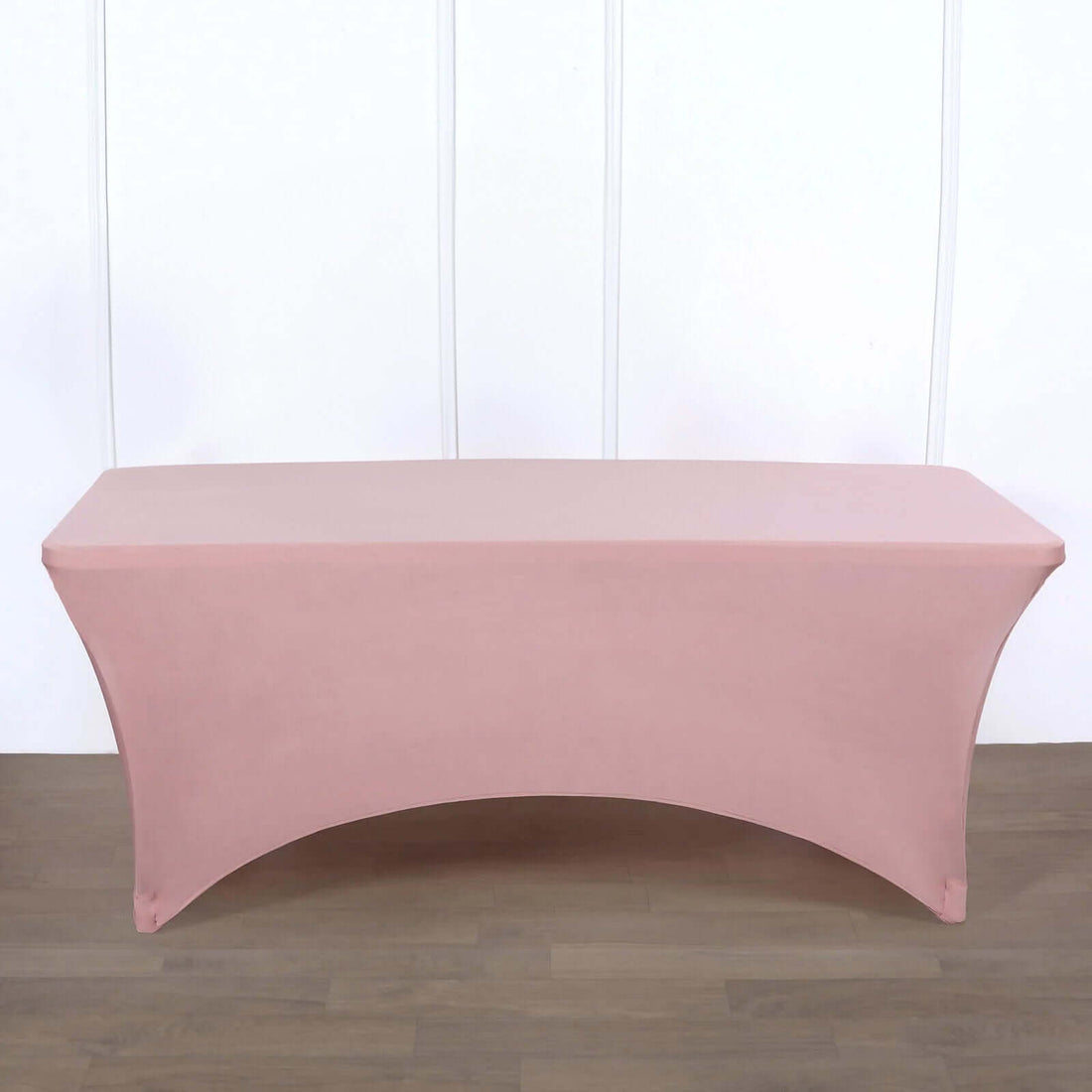 6ft Dusty Rose Spandex Stretch Fitted Rectangular Tablecloth