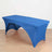 6ft Royal Blue Open Back Spandex Fitted Table Cover, Rectangular Stretch Tablecloth