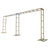 Gold Rectangular Arbor - Freestanding 6' High Over the Table Stand, Backdrop Stand with Double Frame