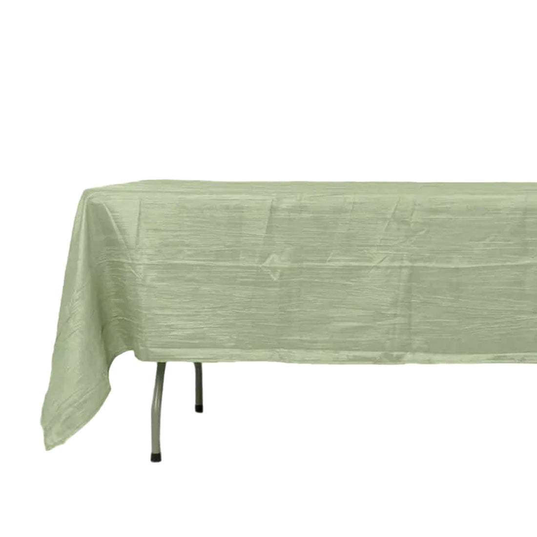 60x102inch Sage Green Accordion Crinkle Taffeta Rectangle Tablecloth