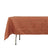 Terracotta (Rust) Accordion Crinkle Taffeta Seamless Rectangle Tablecloth - 60x102inch