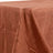 Terracotta (Rust) Accordion Crinkle Taffeta Seamless Rectangle Tablecloth - 90x132inch