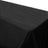 Black Accordion Crinkle Taffeta Fabric Rectangular Tablecloth 90 Inch x 156 Inch