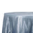 Taffeta Round Tablecloth 120" Dusty Blue with Accordion Crinkle Design - Seamless Finish
