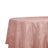 Taffeta Round Tablecloth 120" Dusty Rose with Accordion Crinkle Design - Seamless Finish