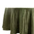 Taffeta Round Tablecloth 120" Dusty Sage Green with Accordion Crinkle Design - Seamless Finish