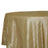 Taffeta Round Tablecloth 120" Gold with Accordion Crinkle Design - Seamless Finish for Weddings and Banquets