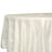 Taffeta Round Tablecloth 120" Ivory with Accordion Crinkle Design - Seamless Finish