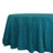 Taffeta Round Tablecloth 120" Teal with Accordion Crinkle Design - Seamless Finish