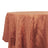Taffeta Round Tablecloth 120" Terracotta (Rust) with Accordion Crinkle Design - Seamless Finish