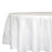 Taffeta Round Tablecloth 120" White with Accordion Crinkle Design - Seamless Finish for Weddings and Banquets
