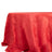 132inch Red Accordion Crinkle Taffeta Seamless Round Tablecloth