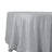 Silver Accordion Crinkle Taffeta Seamless Round Tablecloth 132 Inch