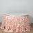 14FT  Curly Willow Taffeta Table Skirt- Rose Gold | Blush
