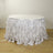 Taffeta Table Skirt 14ft White - Curly Willow Design for Stylish & Versatile Event Table Cover