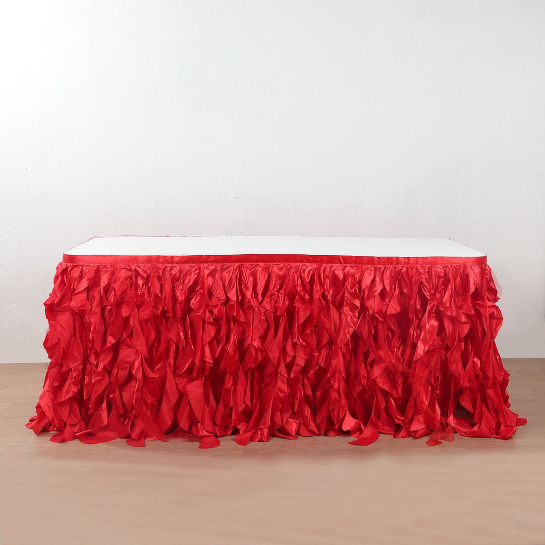 affeta Table Skirt 17ft Red - Curly Willow Table Cover