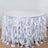 White Curly Willow Taffeta Table Skirt 21 Feet