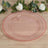 10-Pack Economy Plastic Charger Plates 13" Round Transparent Blush with Gold Beaded Rim - Stylish