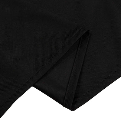Black Scuba Polyester Backdrop Drape Curtain, Durable Flame Resistant Event Divider Panel Wrinkle Free With Rod Pockets - 5ftx14ft
