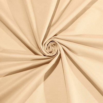 2 Pack Champagne Scuba Polyester Backdrop Drape Curtains, Durable Flame Resistant Event Divider Panels Wrinkle Free With Rod Pockets - 10ftx10ft