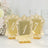 Wedding Table Numbers 1-10 – Gold Mirror Arch Acrylic with Baroque Lace Border