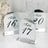 Wedding Table Numbers 11-20 – Silver Mirror Arch Acrylic with Black Print & Stands