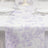 Polyester Table Runner 12x108inch White with Lavender Lilac French Toile Floral Print - Exquisite