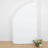 White Spandex Fitted Chiara Backdrop Stand Cover For Half Moon Top Wedding Arch - 8ft