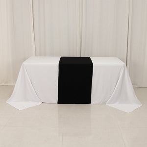 Wide Premium Polyester Table Runner 24"x72" Black - Sublimation Printable Blank Banner