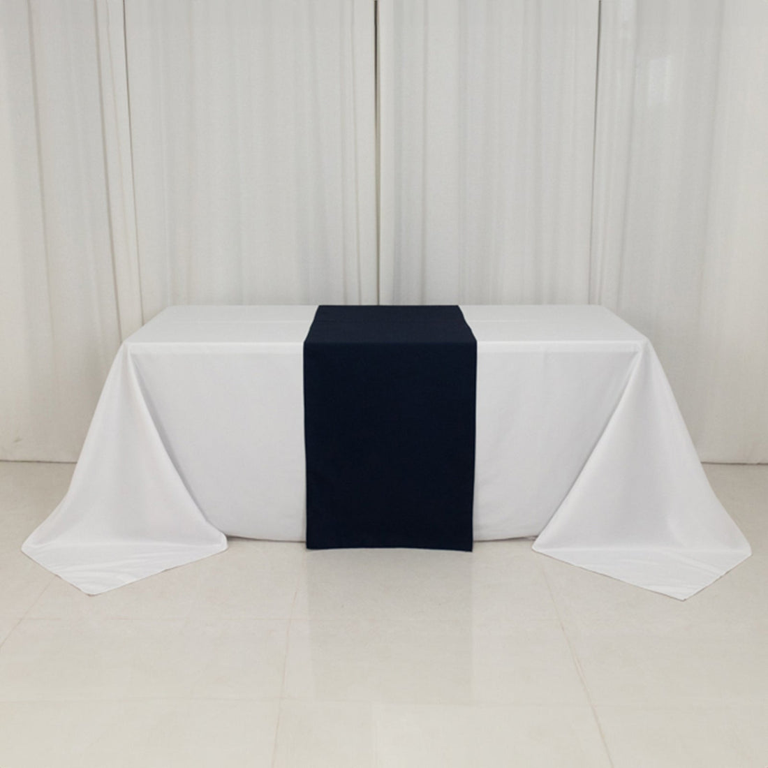 Wide Premium Polyester Table Runner 24"x72" Navy Blue - Sublimation Printable Blank Banner