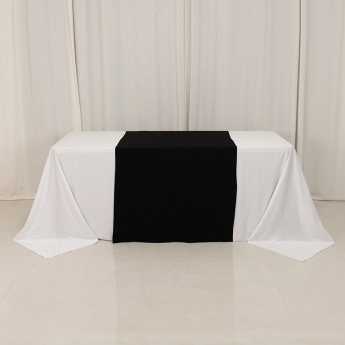 Wide Premium Polyester Table Runner 36"x72" Black - Sublimation Printable Blank Banner
