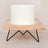 12 Inch Square Natural Wood Cheese Board Slice Cake Cupcake Stand with Hairpin Legs