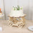 Natural Wooden Carriage Wedding Cake Stand, Laser Cut Cupcake Holder with 12inch Round Display Plate