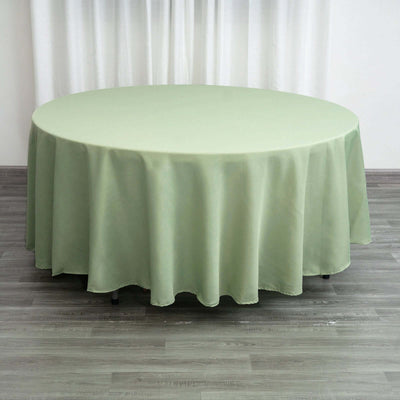 Polyester Round Tablecloth 108" Sage Green - Durable and Stain-Resistant for Easy Maintenance