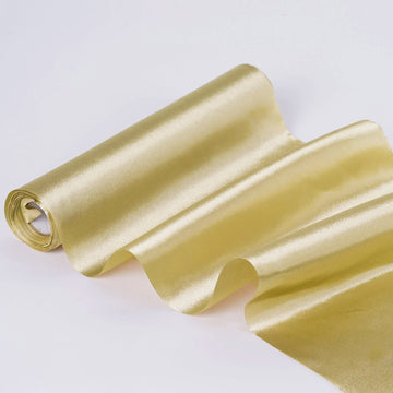 Champagne Satin Fabric Bolt, DIY Craft Wholesale Fabric 12"x10 Yards