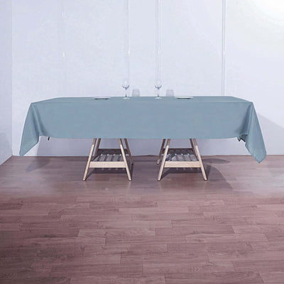 Polyester Rectangle Tablecloth 60"x102" Dusty Blue - Wrinkle-Resistant Finish