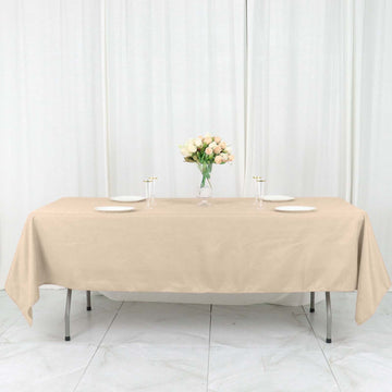 Nude Seamless Polyester Rectangular Tablecloth 60"x102"