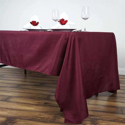 Polyester Rectangle Tablecloth 60"x126" Burgundy - Durable & Wrinkle-Resistant Table Cover