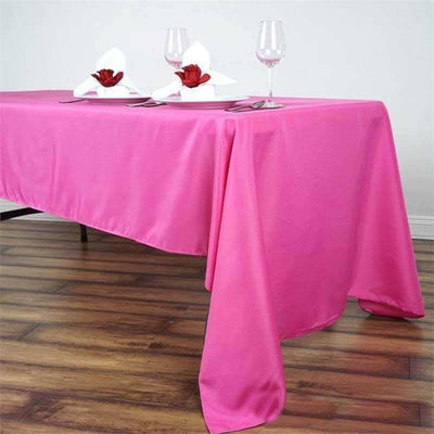 Polyester Rectangle Tablecloth 60"x126" Fuchsia - Durable & Wrinkle-Resistant Table Cover