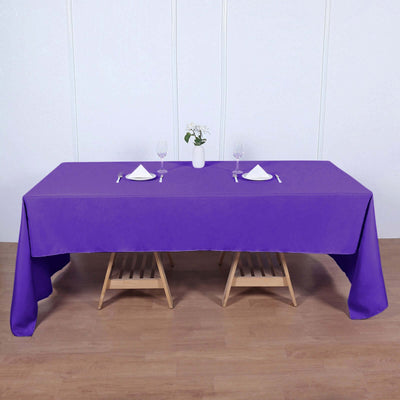 Polyester Rectangle Tablecloth 60"x126" Purple - Durable & Wrinkle-Resistant Table Cover